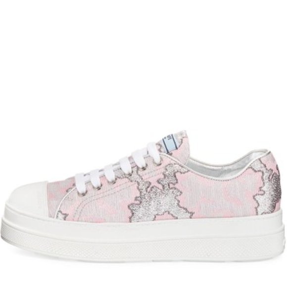 Rosa/Silver Double Metallic Jacquard Fabric Double - Picture 1 of 4